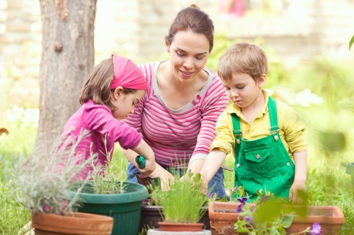 Eco-friendly gardening practices being implemented